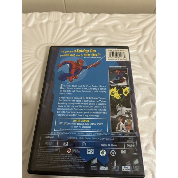 The Spectacular Spider-Man: Volume 1: Attack of the Lizard (DVD, 2009) - Picture 8 of 12
